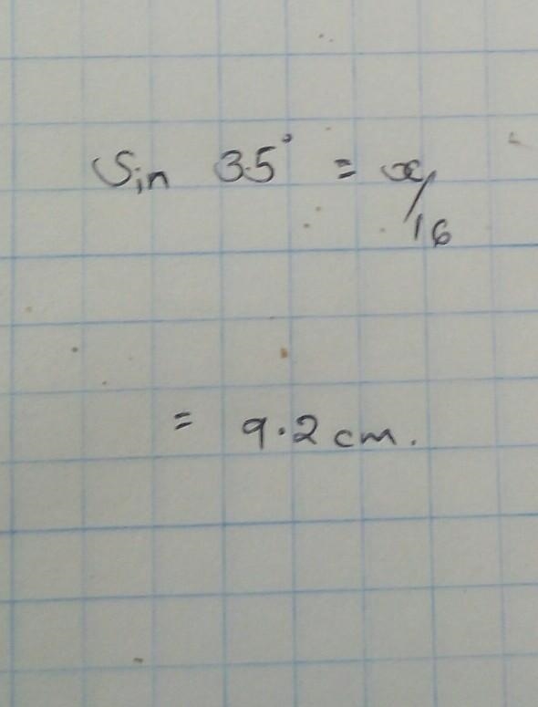 Find the value of x. Round to the nearest tenth. 35° 16 x = [?]-example-1