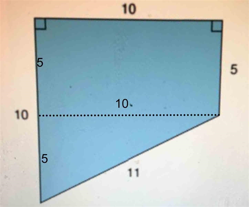 10) What is the area of the figure below? Round your answer to the nearest tenth (1 place-example-1