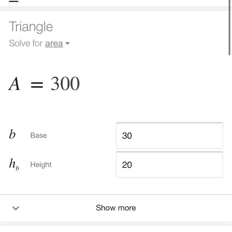 Find the area of the triangles with congruent sides of 25 ft, a height of 20 ft and-example-1