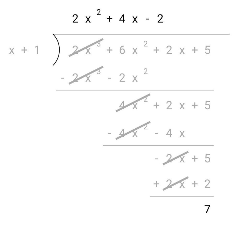 Please help. I) Determine the remainder when f(x)= 2x³+bx²+2x+5 is divided by x+1. If-example-1