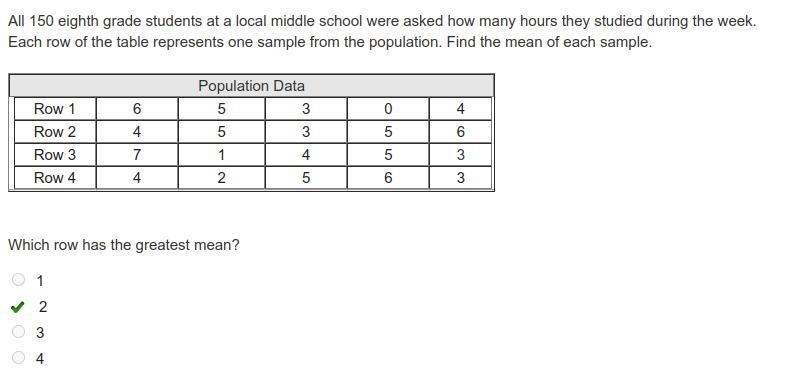 All 150 eighth grade students at a local middle school were asked how many hours they-example-1