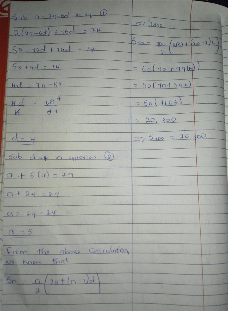 The seventh term of an arithmetic series is 29 and the sum of the first seventeen-example-2