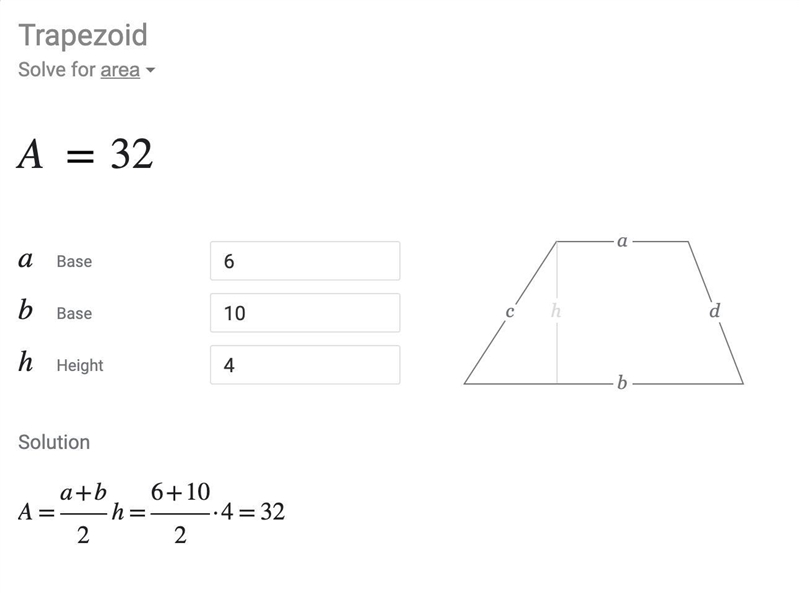 Bases are 6 and 10 the height is 4 whats the area of the trapszoid-example-1