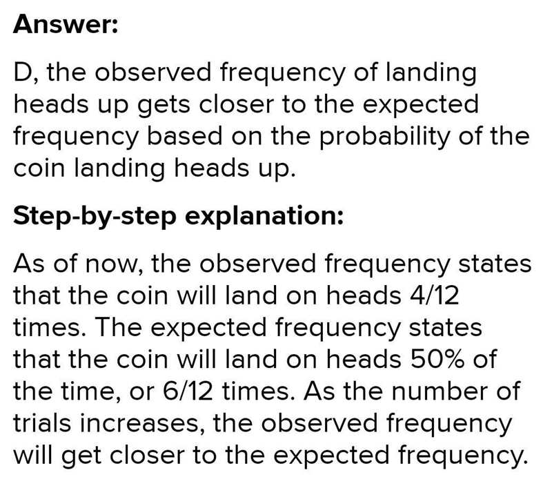 A coin has heads on one side and tails on the other. The coin is tossed 12 times and-example-1