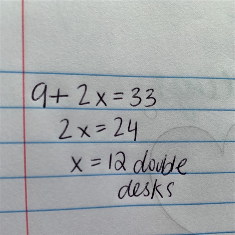 there are nine single discs in a classroom the rest of the deaths are double desks-example-1