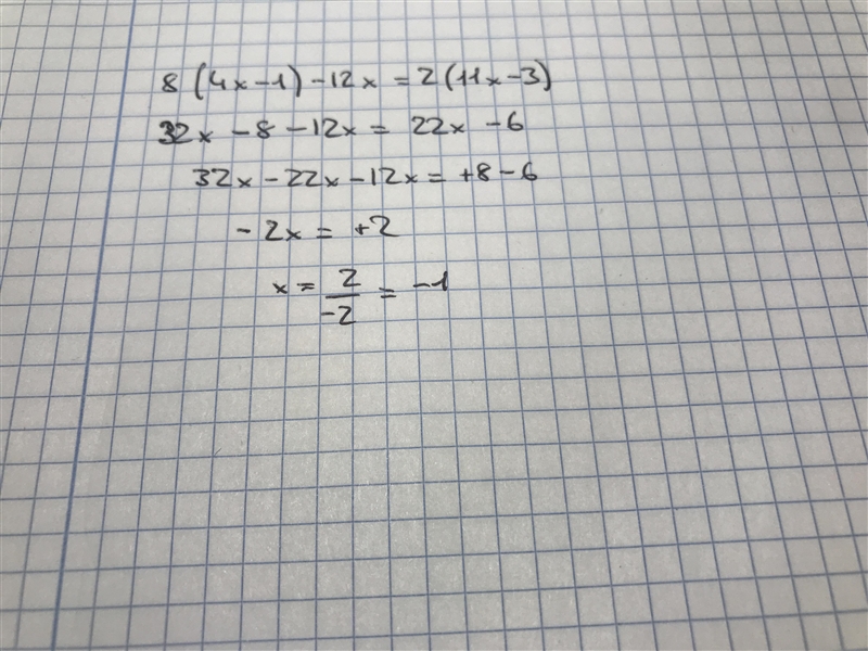 8(4x-1)-12x=2(11x-3)-example-1