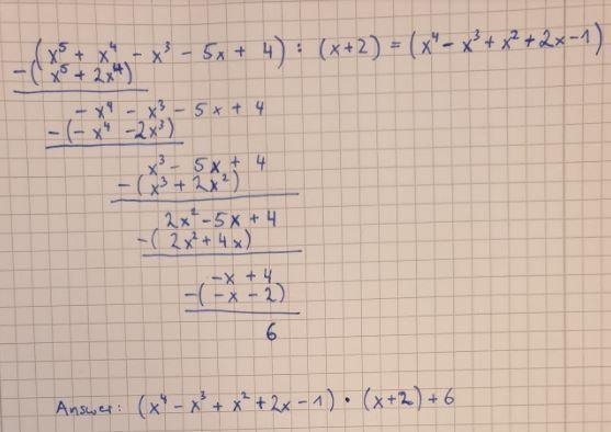 (x⁵+x⁴-x³-5x+4)÷(x+ 2)​-example-1