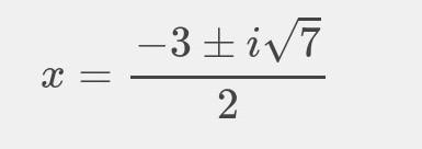 X2 + 3x + 4 = 0 Use quadratic formula-example-1