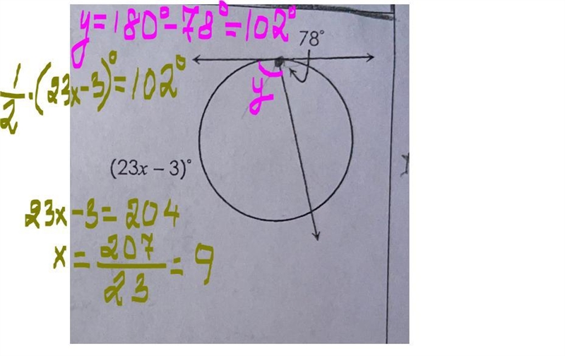 Solve for X, assume that all segmented that appear to be tangent are tangent.-example-1