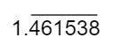 19/13 Rewrite as a decimal with repeating line. 1.46153846153846153846153846153846153846-example-1