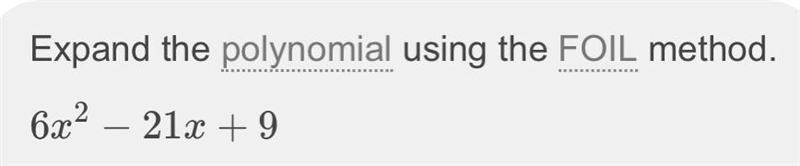 PLEASE HELP ASAP BESTIES Express as a trinomial. (3x – 9) (2x – 1)-example-1