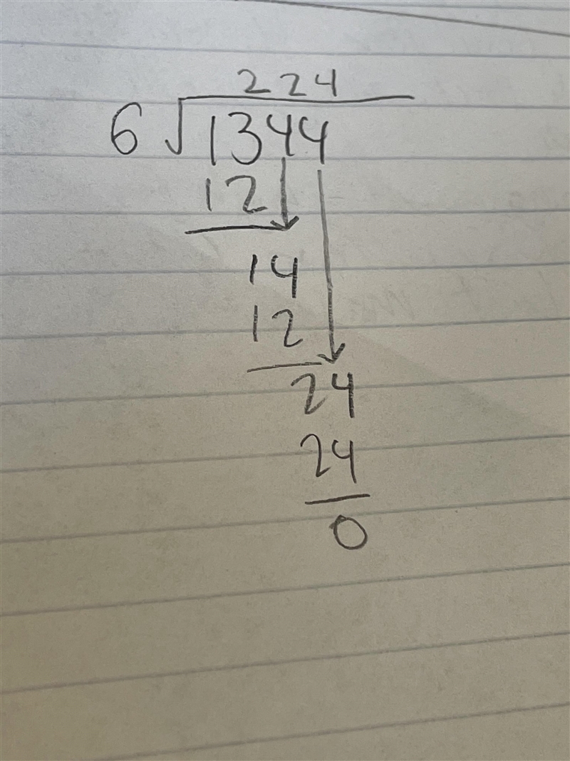 1,344 divided by 6=. step by step explanation pls-example-1