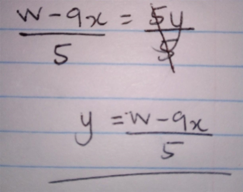 W = 9x + 5y, solve for y​-example-4