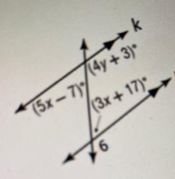 (4y + 3) (5x - 7) (3x + 17° X= ,y= ,-example-1