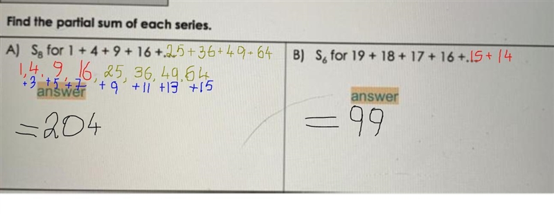 Find partial sum of each series-example-1