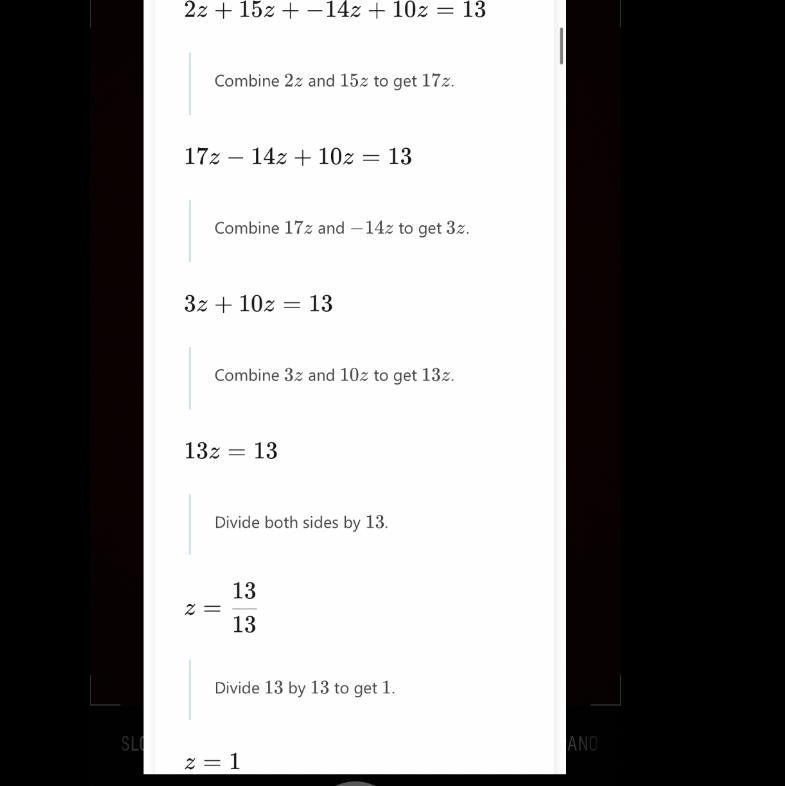 2z + 15z + – 14z + 10z = 13-example-1