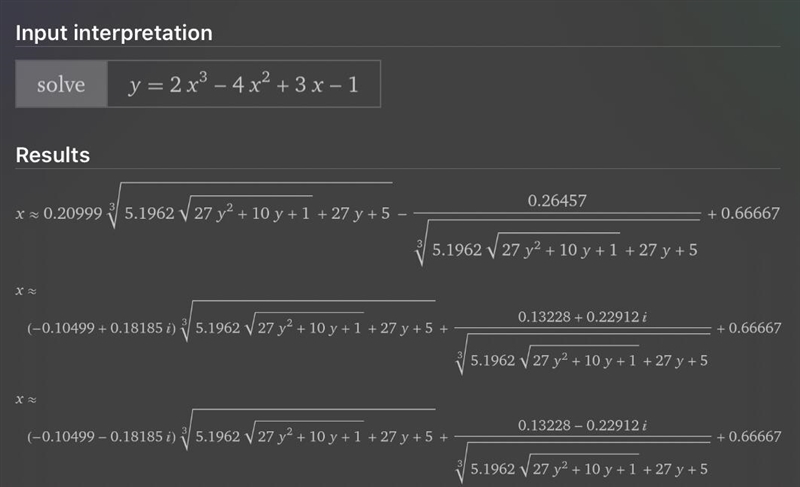 Solution of y=2x^3-4x^2+3x-1-example-1