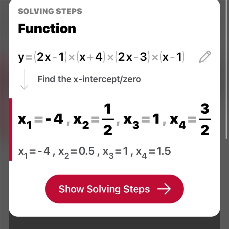 Find the sum of the zeros in the following equation: Y=(2x – 1) (x + 4) (2x– 3) (x-example-1