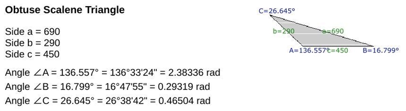 In APQR, p = 690 cm, a = 290 cm and r=450 cm. Find the measure of ZQ to the nearest-example-1