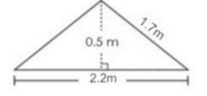 What is the area, in square meters, of the figure below?-example-1