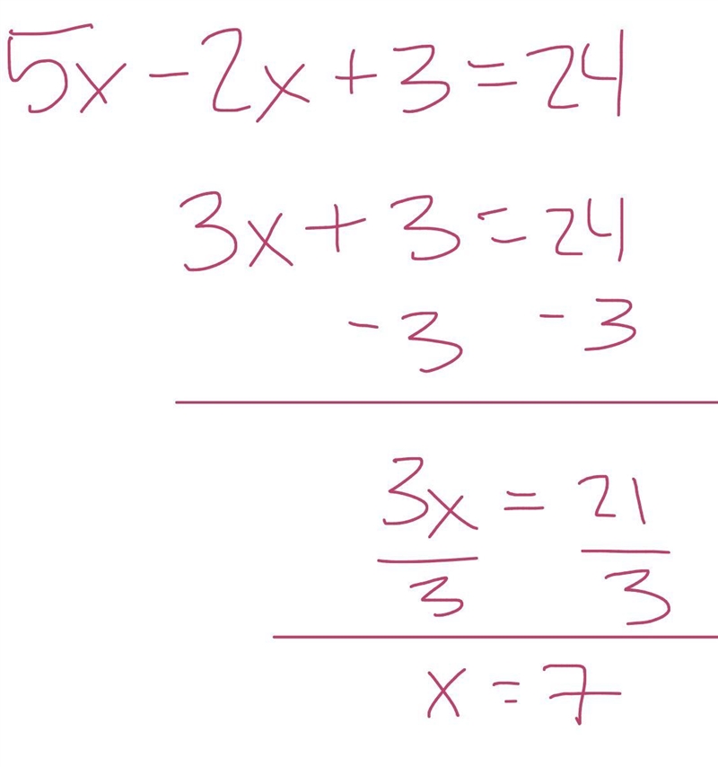 5x - 2x+3=24. HELP ASAP PLS​-example-1