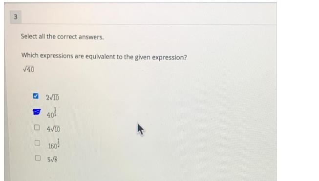 Which expressions are equivalent to the given expression?-example-1