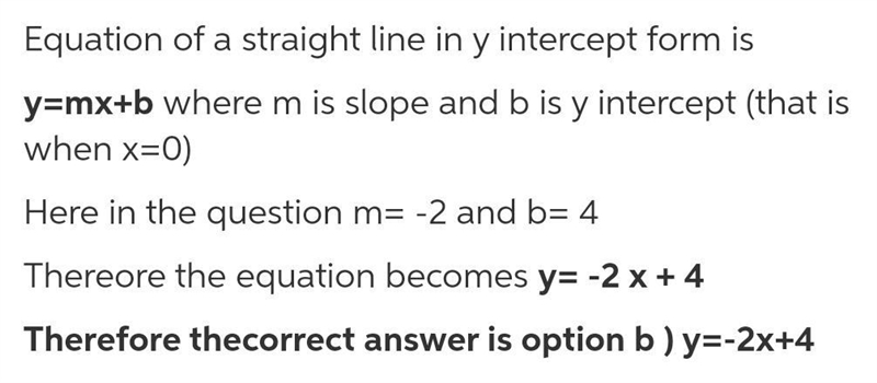 What is the equation for the line shown, in slope-intercept form? Question 8 options-example-1