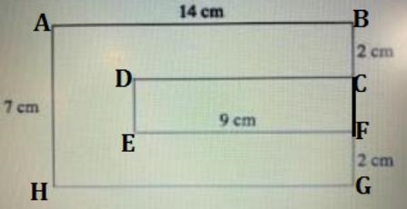 Identify the area of the composite shape. 71 cm squared 98 cm squared 34 cm squared-example-1