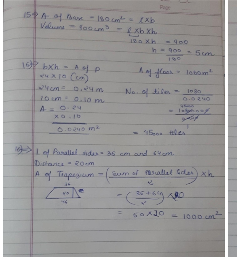 Help mebin these questions (Chapter - MENSURATION)​-example-1