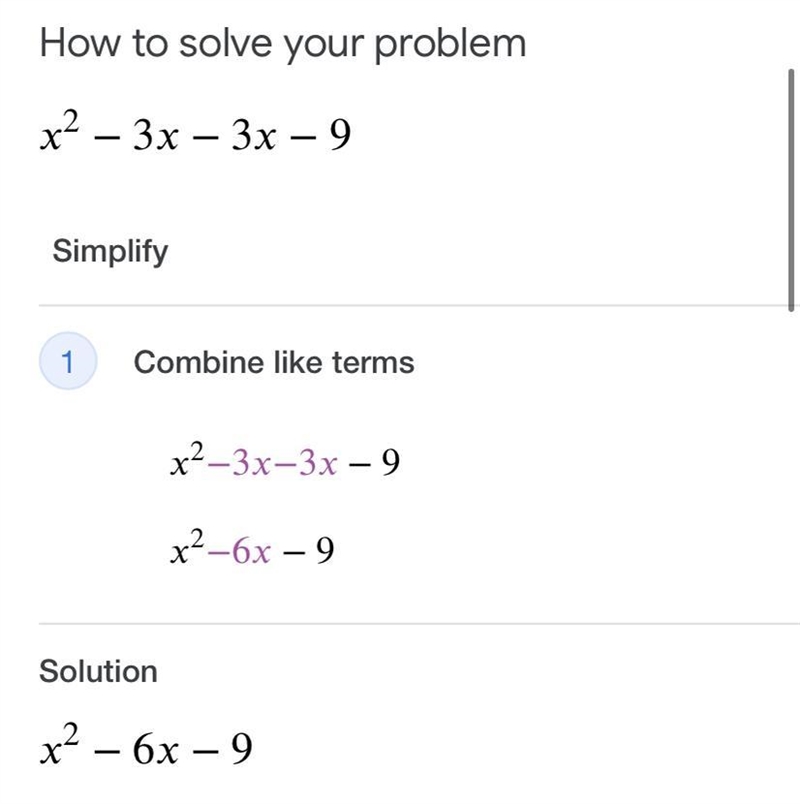 What is x^{2}-3x-3x-9-example-1