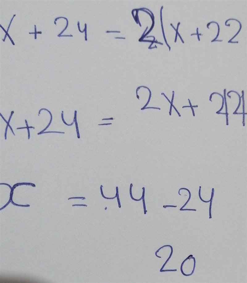 Solve for X. Need to show the work. Can someone help me?-example-1