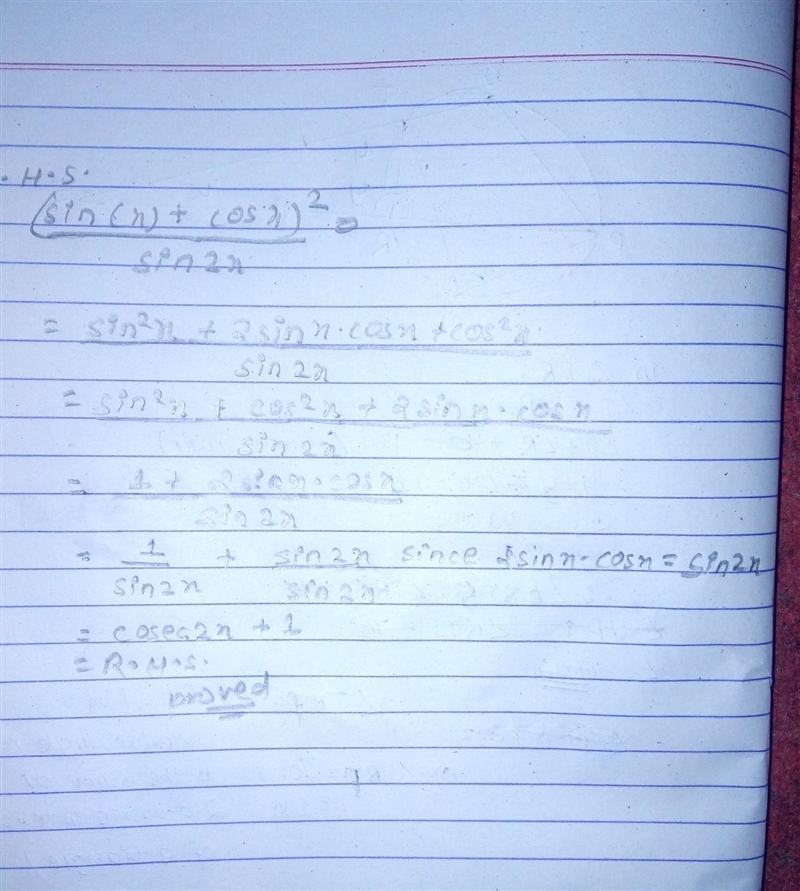 Explain the approach you would take to verify that the following equation is an identity-example-1