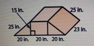 Eddie built the ramp shown to train his puppy to do tricks. What is the surface area-example-1