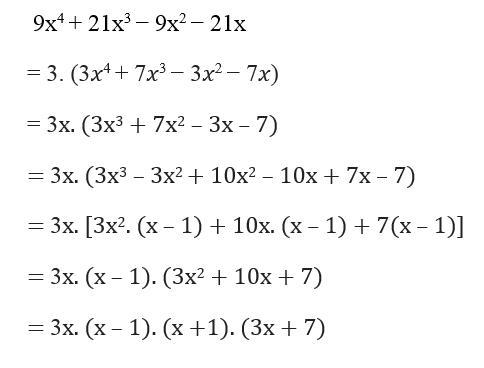 Factor: (please tell me steps) 9x^(4)+21x^(3)-9x^(2)-21x-example-1