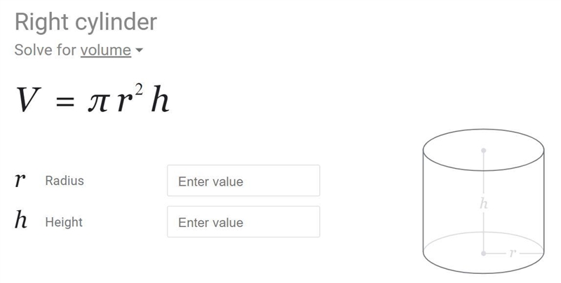 What would the volume be if the diameter is 6 and the height is 8 of a cylinder in-example-1