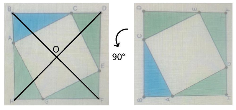 Describe a rigid transformation that takes triangle ABC to triangle GHA-example-1