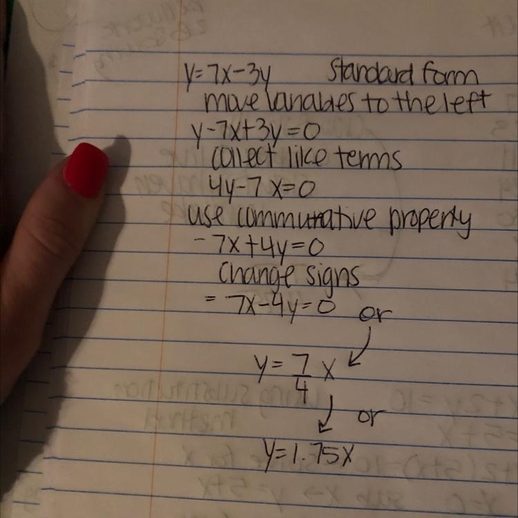 Y=7x-3y ordered pair-example-1