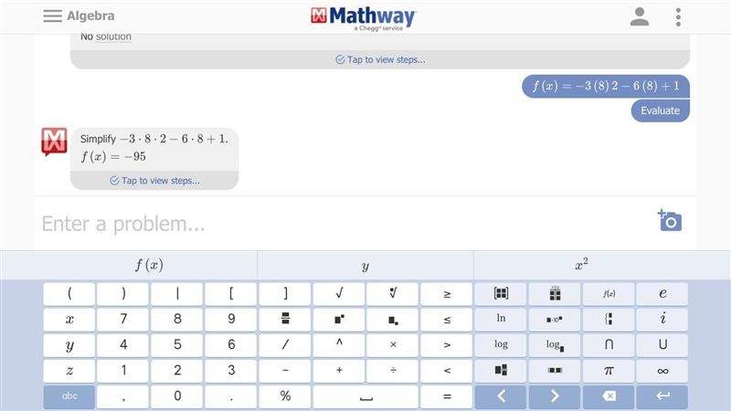 F(x) = -3x2 - 6x +1 Find f(8) HELP HURRY!!-example-1