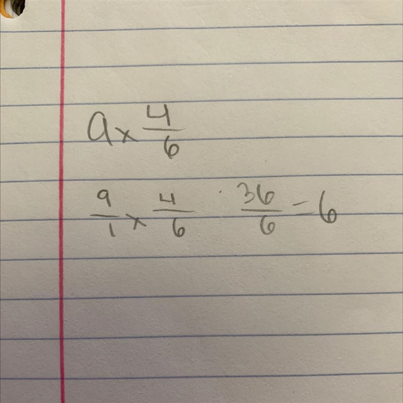 Use a model to solve nine multiplied by four sixths. Leave your answer as an improper-example-1