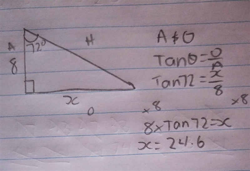 Find the value of x . Round your answer to the nearest tenth.-example-1