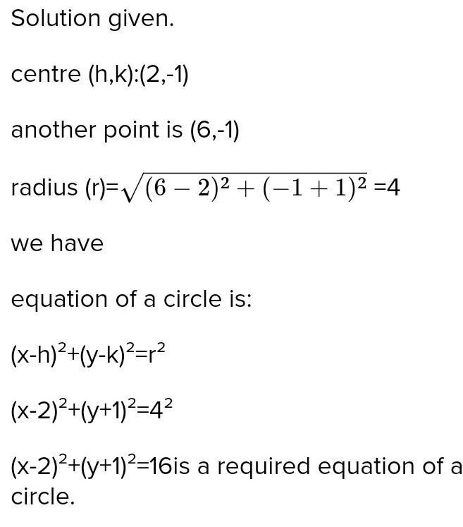 Write the equation of the given circle. Please-example-1