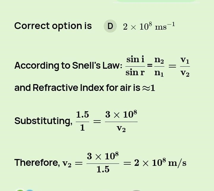 Speed of light is approximately 3x10^8 meters per second. While solving a problem-example-1