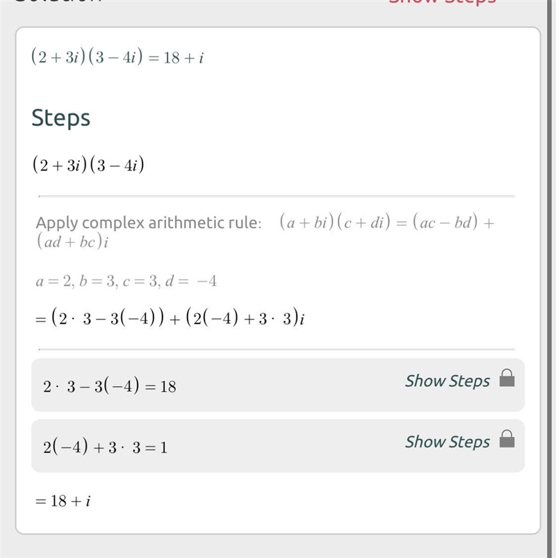 Multiply (2 + 3i) with (3 – 4i)-example-1