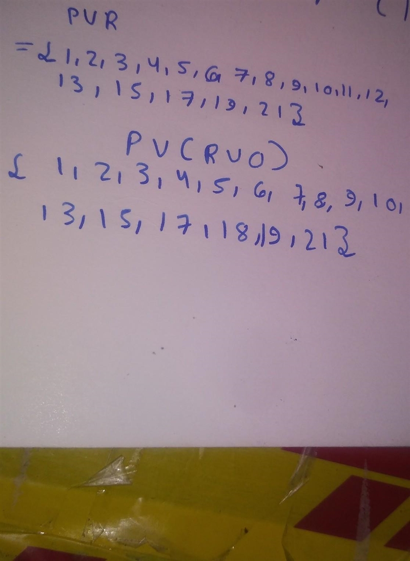 Find the following then use diagram to illustrate each 1. P ∪ R P = { 1,3,5,7,9,11,13...21 } R-example-1