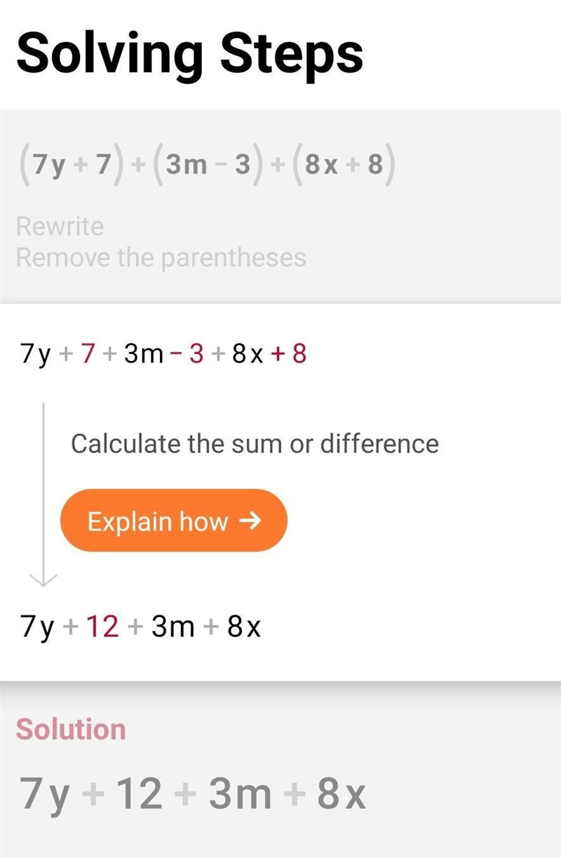 Find the sum. (7y+7)+(3m−3)+(8x+8) Thanks!-example-1