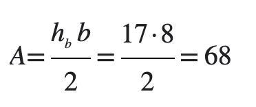 What is the area of the triangle below? 8 17-example-1