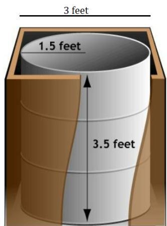 A gardener uses a rainwater collection barrel (storage container) shaped like a right-example-1