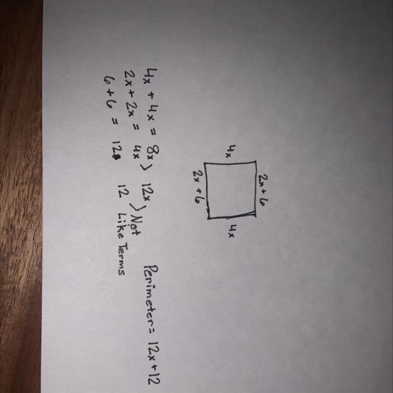 A Find the perimeter of the given square. 9. 4x 2x + 6-example-1