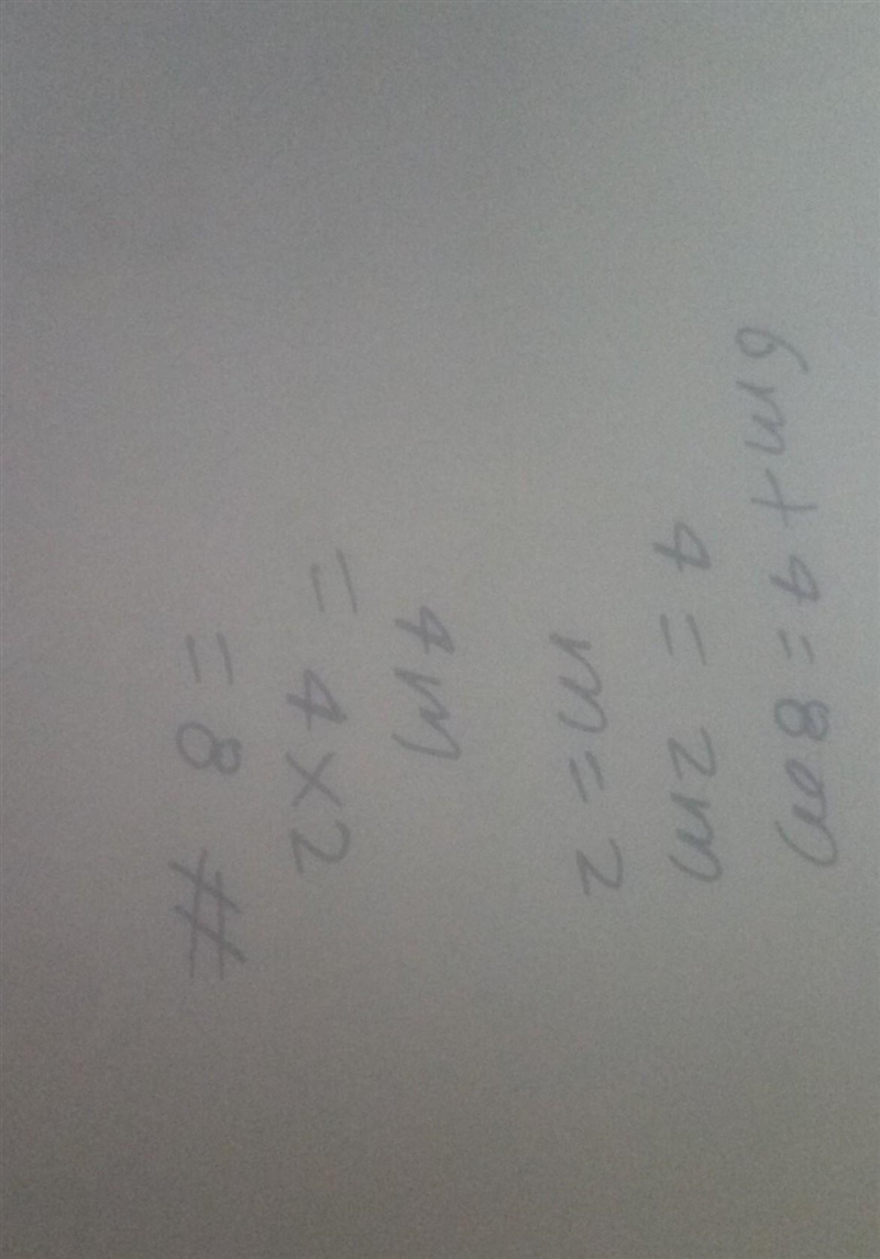 If 6m + 4 = 8m, then 4m = a. 6 b. 2 c. 4 d. 8-example-1