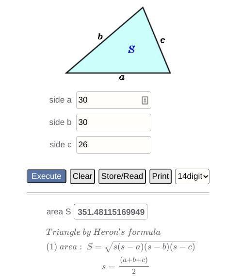 Solve for the area of this triangle, explanation would be greatly appreciated!-example-1